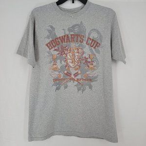 Harry Potter Hogwarts Cup Graphic T-Shirt Universal Orlando Gray Unisex Medium